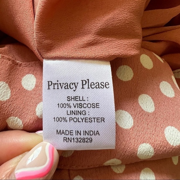 Revolve Privacy Please Jumpsuit Wilmot Polka Dot in Yvonne Pink & White Sz S - Picture 10 of 10